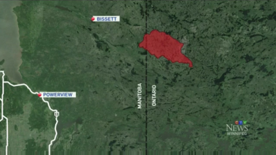 매니토바주-온타리오주 경계에 2곳 들불 발생, 주말동안 몇 배로 피해면적 커져