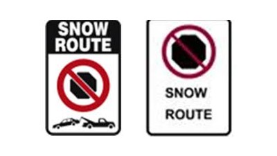 12월 1일부터 내년 3월 1일까지 스노우 루트(snow routes)에서 야간 주차 금지가 시행돼