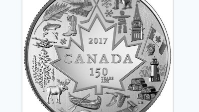 캐나다 건국 150주년 기념 'C3$주화' 발행 판매 예정