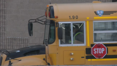 학교 통학버스 운전자 부족으로 인해 학교 버스 노선들(school bus routes)이 취소되고 있어
