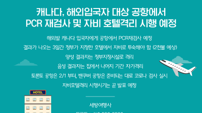 [중요] 2월 24일부터 한국에 입국하는 한국국적자도 PCR 음성확인서제출 의무화