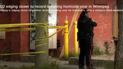 위니펙에서 살인 사건 발생 기록 깨기(record-breaking homicide)에 가까워진 2022년