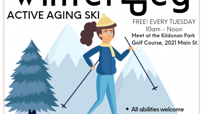 노인분들을 위한 무료 크로스 컨트리 스키 장비 대여 - 매주 화요일 오전 10시부터 정오까지 킬도난 파크 골프장